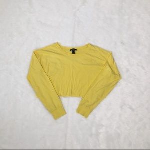 Yellow long sleeve crop